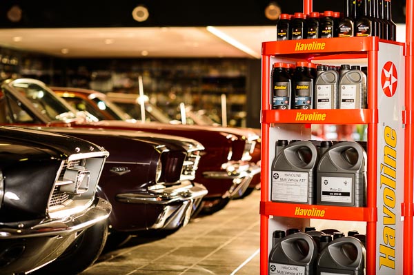 Mustang garage for Havoline/Texaco shoot.
